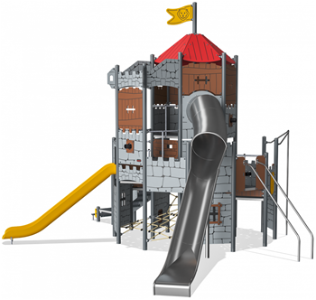 THE KEEP MAIN CASTLE WITH ROOF & TUBE SLIDE